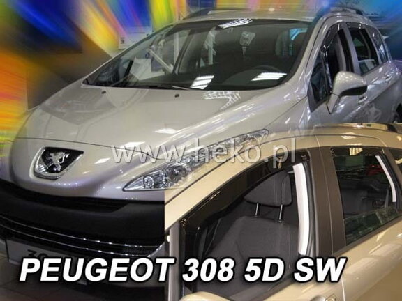 Deflektory okien PEUGEOT 308 I  5D SW 2008-2013R.(+Zadné)