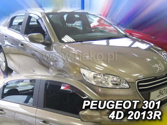 Deflektory okien PEUGEOT 301 4D 2013R. →(+Zadné)