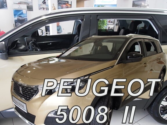 Deflektory okien PEUGEOT II 5008 5D 2017r.→(+Zadné)