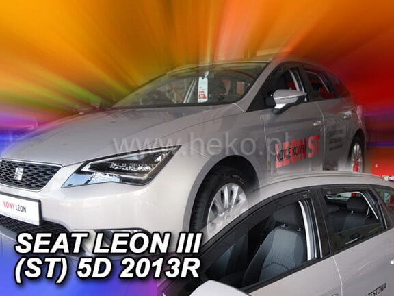 Deflektory okien SEAT LEON ST III 5-dver. r. 2013-2020 (+Zadné)