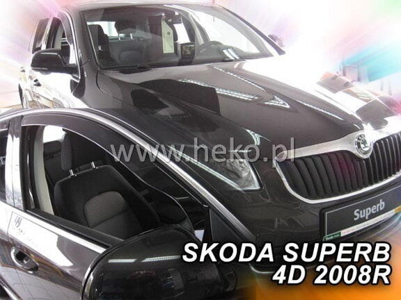 Deflektory okien ŠKODA SUPERB  II 4/5-dver 10/2008-2015 r.SED/COMBI