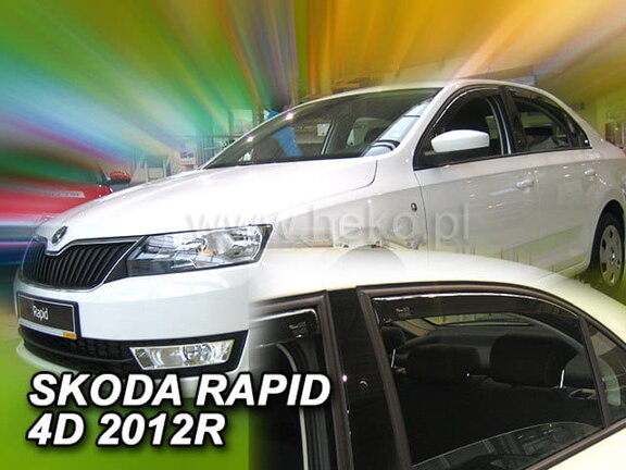 Deflektory okien ŠKODA RAPID 5-dver od r. 2012 → (+Zadné) LTB