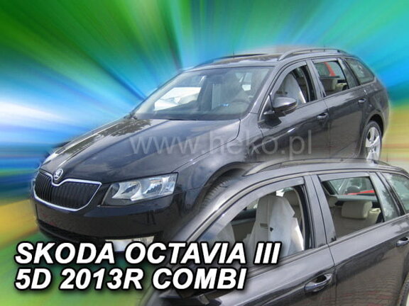 Deflektory okien ŠKODA OCTAVIA III 5d  2013r.→(+Zadné) COMBI