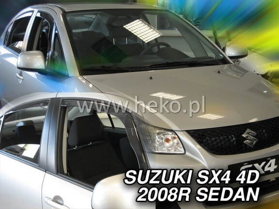 Deflektory okien SUZUKI SX4 I  4D 2008R (+Zadné) SEDAN →