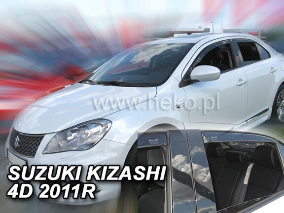 Deflektory okien SUZUKI KIZASHI  4d od r. 2010 → (+Zadné)