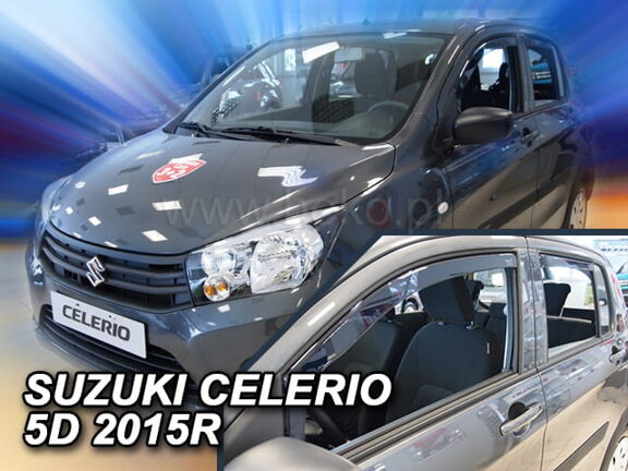 Deflektory okien SUZUKI CELERIO  4d  od r. 2015 → (+Zadné)