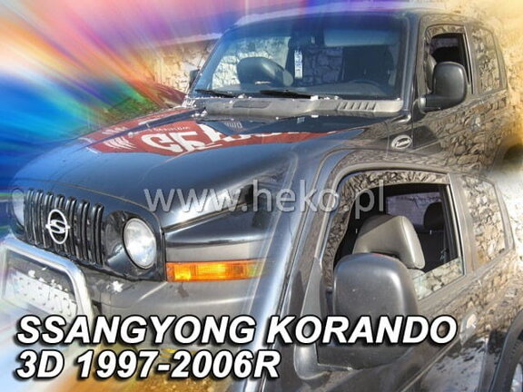 Deflektory okien SSANGYONG KORANDO II 3D 1997 – 2006R.