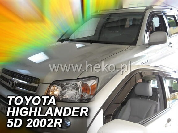 Deflektory okien TOYOTA HIGHLANDER 5D 2002-2007R.(verzia USA)