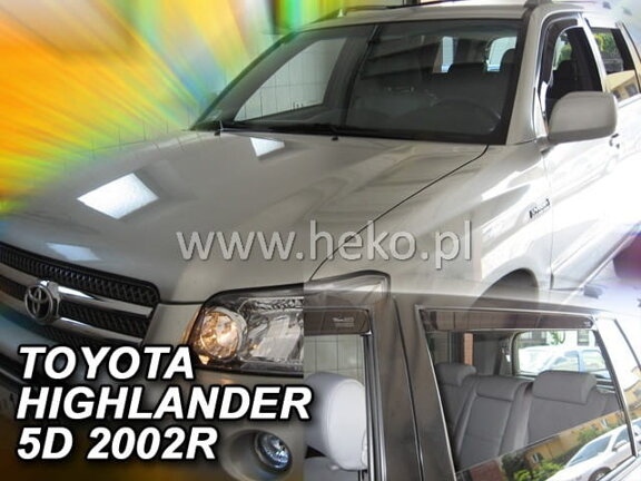 Deflektory okien TOYOTA HIGHLANDER 5D 2002-2007R.(+Zadné)(verzia USA)