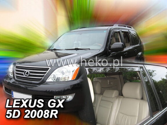 Deflektory okien LEXUS  GX 5D r. 2004-2009 (+zadné 2ks) (verzia USA)