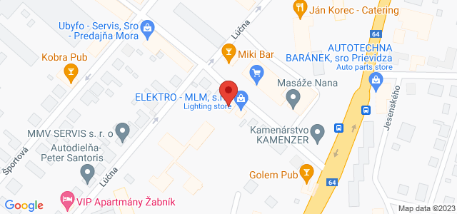 Google map: Zlatovská 35, Trenčín